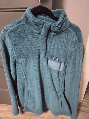 Patagonia Teal Plush Fleece Pullover